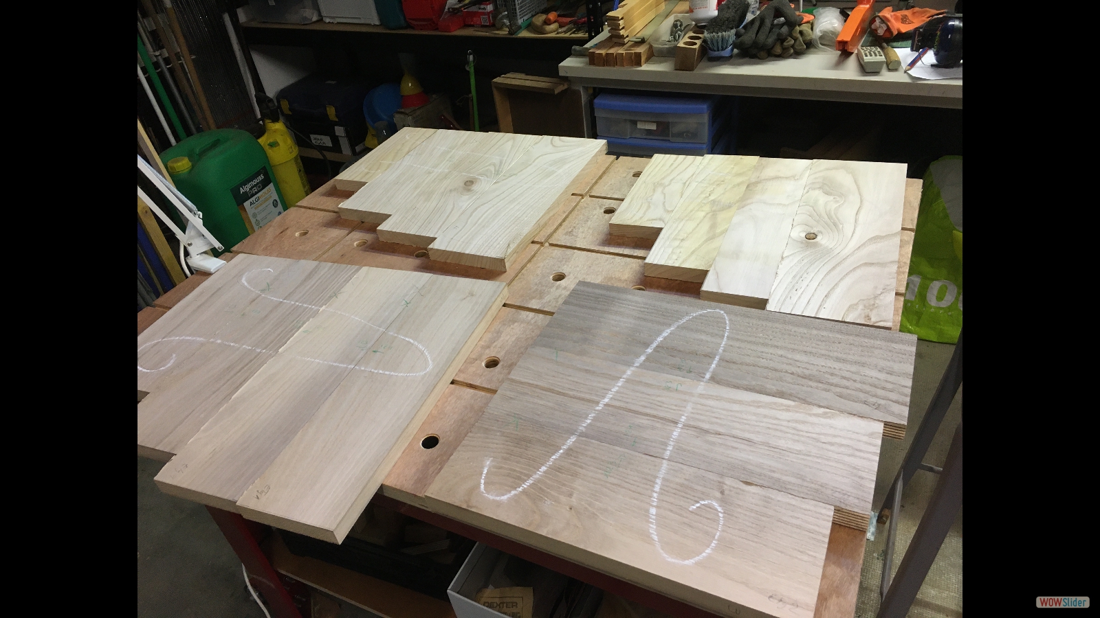 Montage à blanc avant collage.