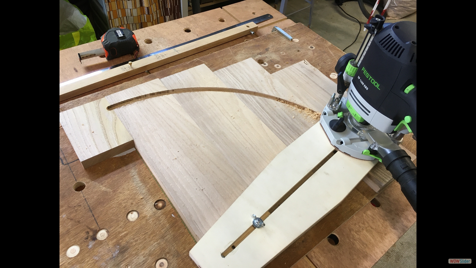 Découpe des rayons.