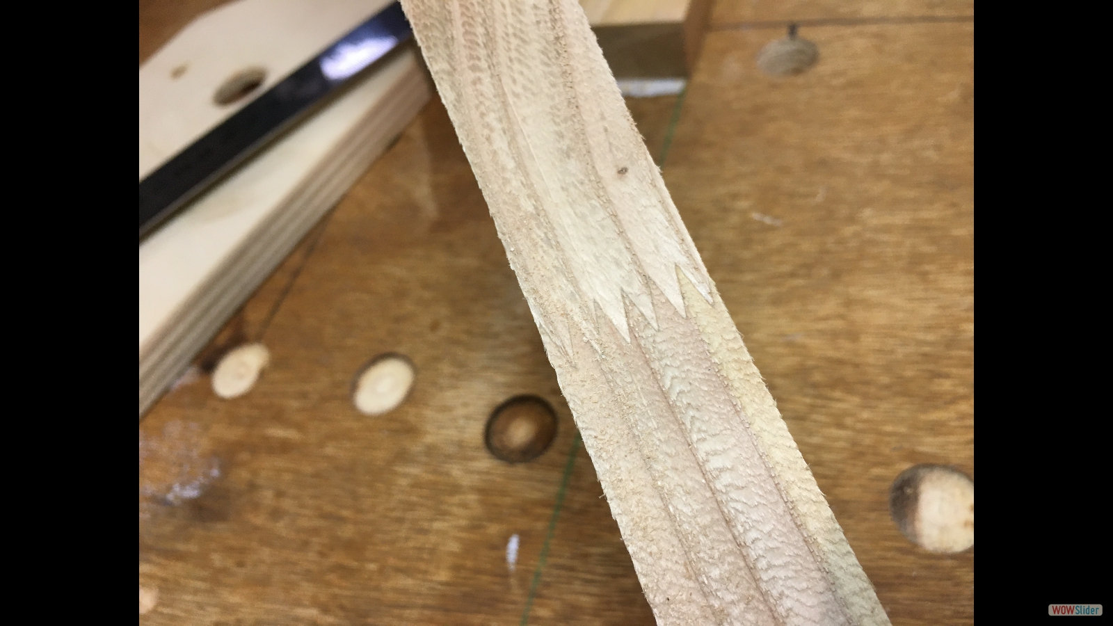 Vue d'un assemblage en coupe.