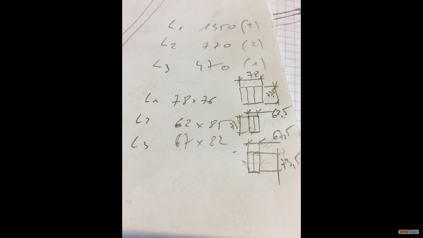 Croquis pour le collage.