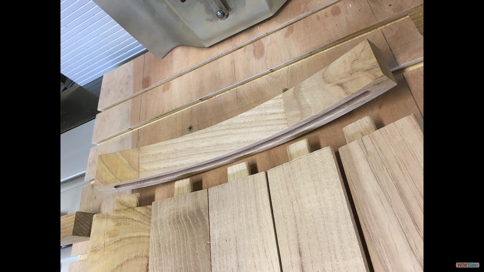 Préparation de montage à blanc.