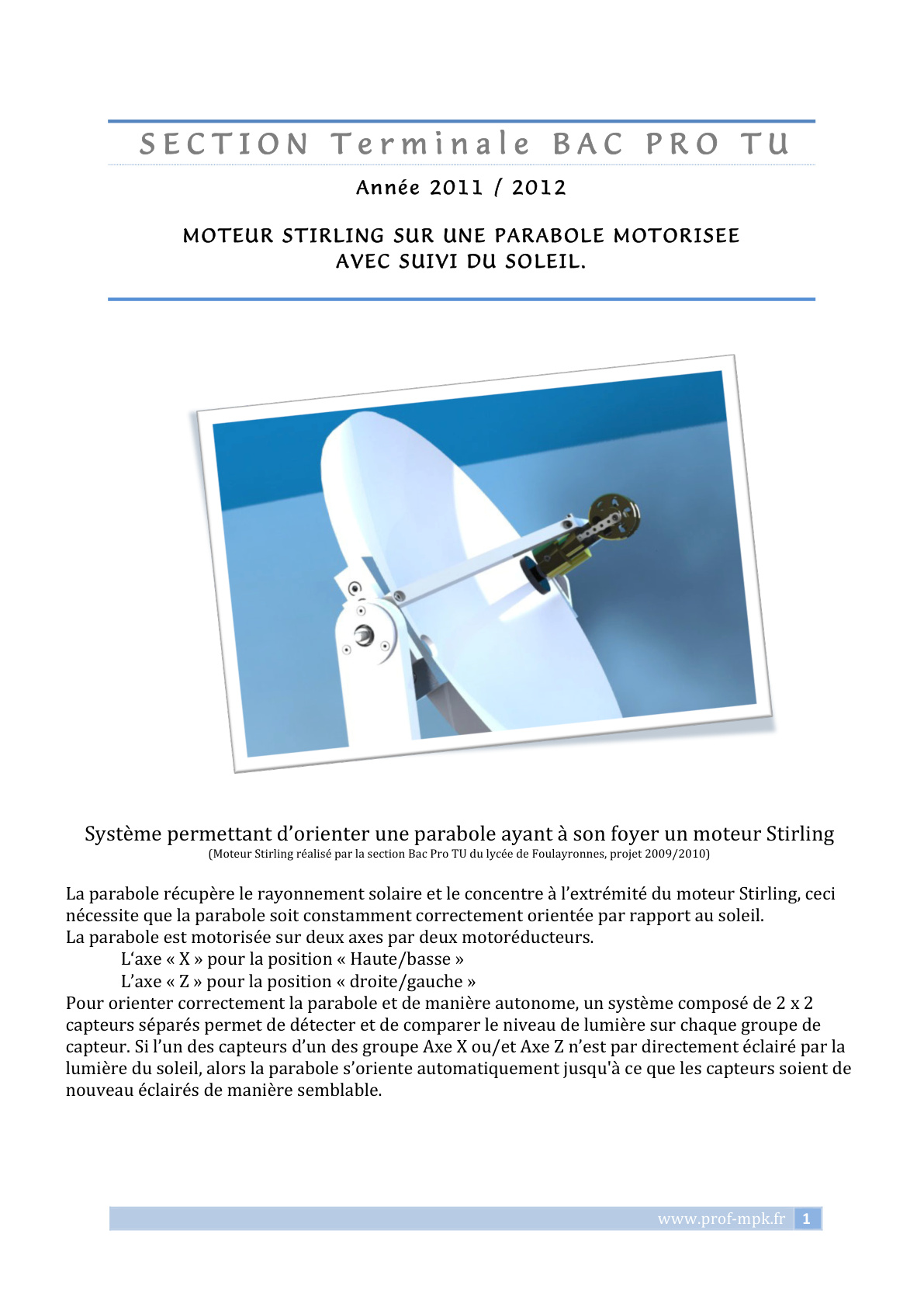 Présentation du projet